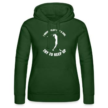 Golfspieler Golfsport Golf Golfplatz Golfverein - Frauen Kapuzen Sweater von Russell - Flaschengrün - Vorne - Liana (172cm)