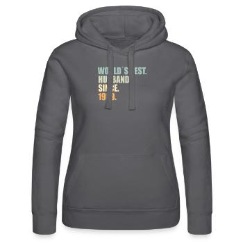 Meilleur mari depuis 1989 35e anniversaire de mariage - Sweat à capuche Russell Femme - noir - Devant - Marisol (170cm)