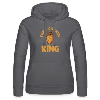 Fried Chicken King Fry Fast Food - Frauen Kapuzen Sweater von Russell - Schwarz - Vorne - Marisol (170cm)
