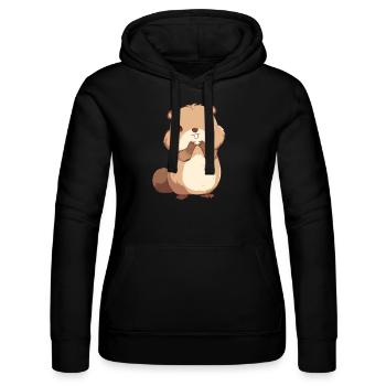 Beaver Biber - Sweat à capuche Russell Femme - noir - Devant - Marisol (170cm)