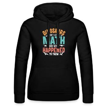 Conception de dinosaure mathématique amusante pour l’enseignant - Sweat à capuche Russell Femme - noir - Devant - Marisol (170cm)