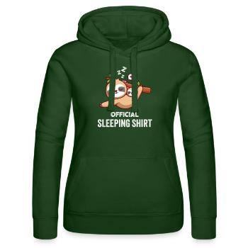 chemise de nuit ANGLAIS Plan de travail 1 - Sweat à capuche Russell Femme - vert bouteille - Devant - Liana (172cm)