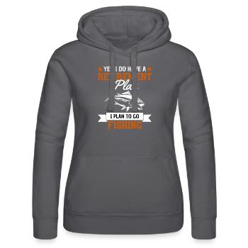 Bald Rentner Anglerdesign mit Humor - Frauen Kapuzen Sweater von Russell - Schwarz - Vorne - Marisol (170cm)