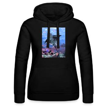 Die Anmut des Stachelrochens - Frauen Kapuzen Sweater von Russell - Schwarz - Vorne - Marisol (170cm)