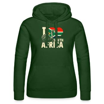 Afrique du Sud Oiseau Autruche - Sweat à capuche Russell Femme - vert bouteille - Devant - Liana (172cm)