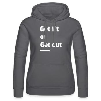 Werden Sie fit oder gehen Sie raus - Frauen Kapuzen Sweater von Russell - Grau - Vorne - Marisol (170cm)