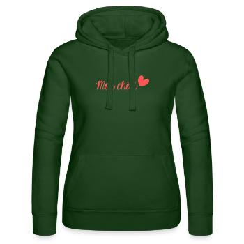 MON CHERI. CHERI. I LOVE YOU. MY LOVE - Sweat à capuche Russell Femme - vert bouteille - Devant - Liana (172cm)