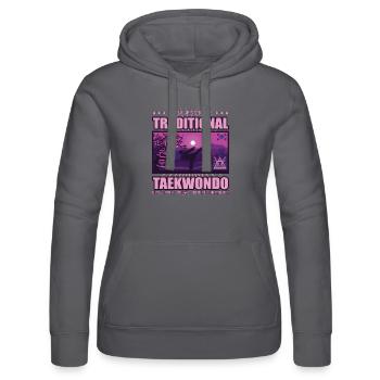 Taekwondo Korea Design, pink und lila - Frauen Kapuzen Sweater von Russell - Schwarz - Vorne - Marisol (170cm)