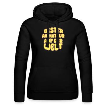 Vocation animator - Women’s Hooded Sweater by Russell - black - Front - Marisol (170cm)