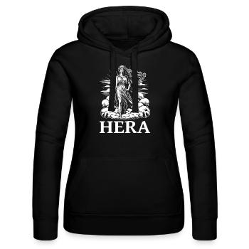 Hera, the Greek Goddess – Design for Mytholog - Women’s Hooded Sweater by Russell - black - Front - Marisol (170cm)