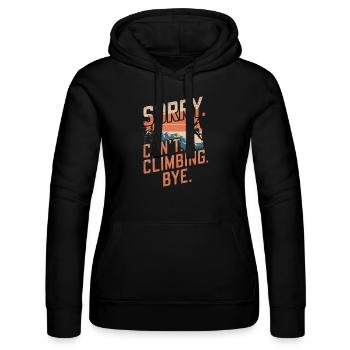 Climbing Free Climbing Rock Climbing Saying - Women’s Hooded Sweater by Russell - black - Front - Marisol (170cm)