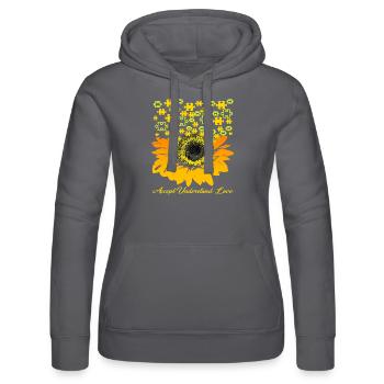 Autismus-Bewusstsein - Frauen Kapuzen Sweater von Russell - Schwarz - Vorne - Marisol (170cm)
