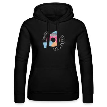 « Donut Disturb » - Chemise de sommeil drôle - Sweat à capuche Russell Femme - noir - Devant - Marisol (170cm)