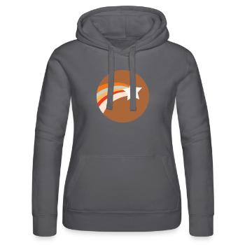 Étoile filante dans le style rétro seventies - Sweat à capuche Russell Femme - noir - Devant - Marisol (170cm)