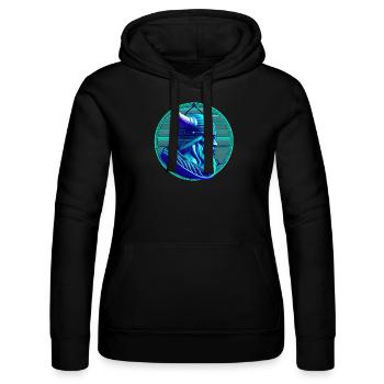 Rêves de Viking Vaporwave - Sweat à capuche Russell Femme - noir - Devant - Marisol (170cm)
