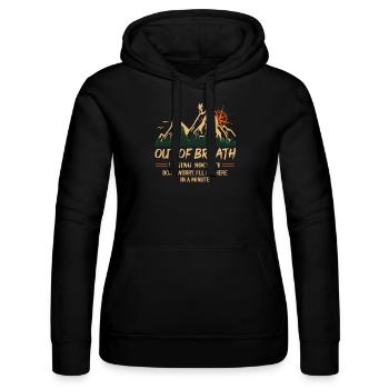 Out of breath hiking society don't worry... - Frauen Kapuzen Sweater von Russell - Schwarz - Vorne - Marisol (170cm)