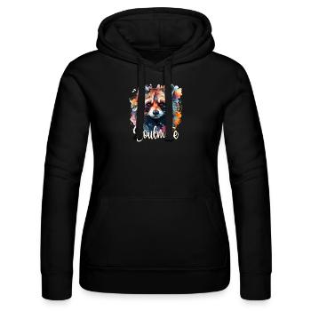 Soulmate - Women’s Hooded Sweater by Russell - black - Front - Marisol (170cm)