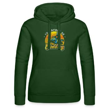 Plaisir du traîneau - Sweat à capuche Russell Femme - vert bouteille - Devant - Liana (172cm)