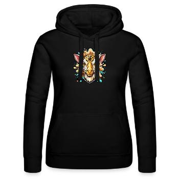 Tête de girafe - Sweat à capuche Russell Femme - noir - Devant - Marisol (170cm)