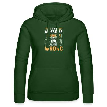 Security Tür Breit Party - Frauen Kapuzen Sweater von Russell - Flaschengrün - Vorne - Liana (172cm)
