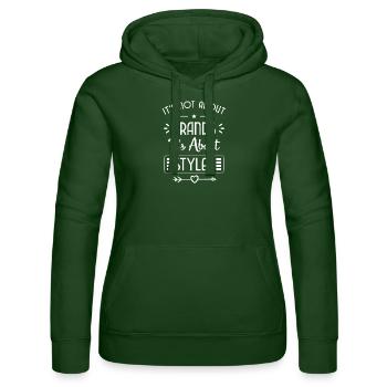 Défilé de la reine de la mode - Sweat à capuche Russell Femme - vert bouteille - Devant - Liana (172cm)