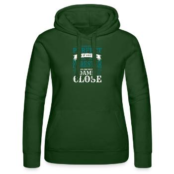 Les forestiers chassent les forestiers - Sweat à capuche Russell Femme - vert bouteille - Devant - Liana (172cm)