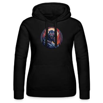 Gruseliges Halloween-partykostüm Werwolf-klettern - Frauen Kapuzen Sweater von Russell - Schwarz - Vorne - Marisol (170cm)