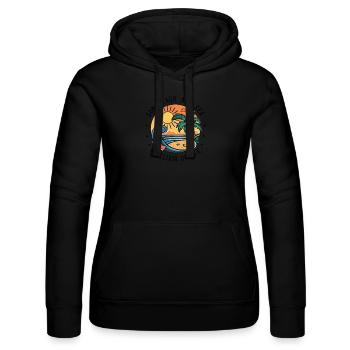Sun, beach and sea - my elixir of life - Women’s Hooded Sweater by Russell - black - Front - Marisol (170cm)