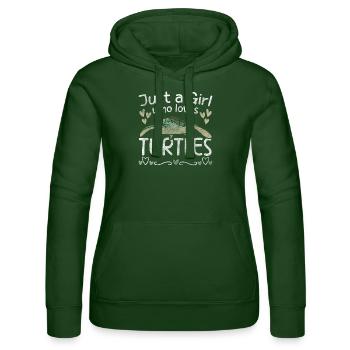 Schildkröte Natur Artenvielfalt - Frauen Kapuzen Sweater von Russell - Flaschengrün - Vorne - Liana (172cm)