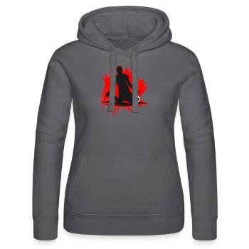 fußball - Frauen Kapuzen Sweater von Russell - Schwarz - Vorne - Marisol (170cm)