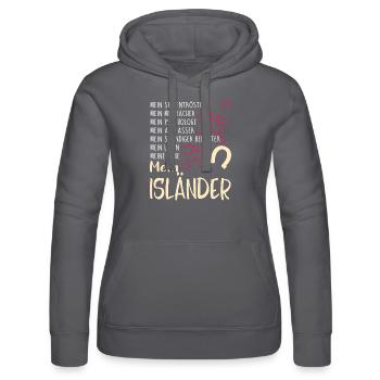 ISLÄNDER - mein - Frauen Kapuzen Sweater von Russell - Schwarz - Vorne - Marisol (170cm)