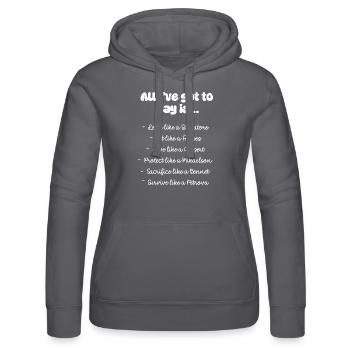 Mystisch lustiger Spruch - weiß - Frauen Kapuzen Sweater von Russell - Schwarz - Vorne - Marisol (170cm)