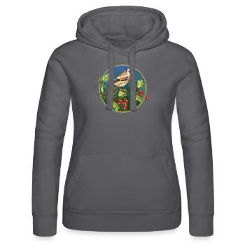 Bunter Vogel - Frauen Kapuzen Sweater von Russell - Schwarz - Vorne - Marisol (170cm)