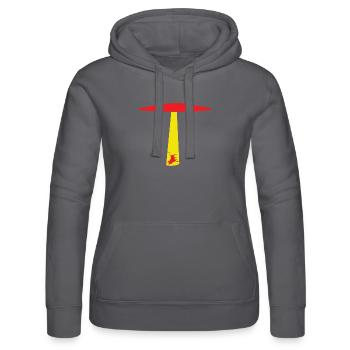 UFO-Entführung eines Stieres - Frauen Kapuzen Sweater von Russell - Schwarz - Vorne - Marisol (170cm)