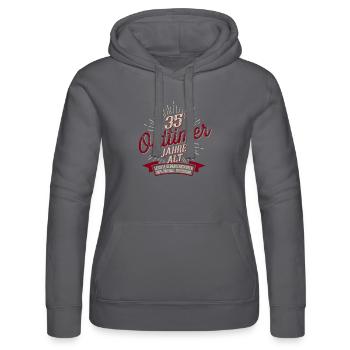 35. Geburtstag Oldtimer - Frauen Kapuzen Sweater von Russell - Schwarz - Vorne - Marisol (170cm)