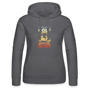 Ich liebe Golf Carts - Frauen Kapuzen Sweater von Russell - Schwarz - Vorne - Marisol (170cm)
