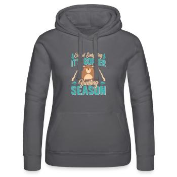 Marmotte, Chasseur, Chasse - Sweat à capuche Russell Femme - noir - Devant - Marisol (170cm)