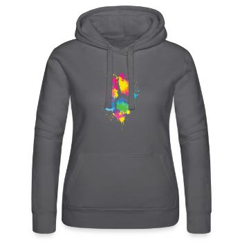 Turnerin Akrobat Gymnastik Damen Mädchen Kinder - Frauen Kapuzen Sweater von Russell - Schwarz - Vorne - Marisol (170cm)