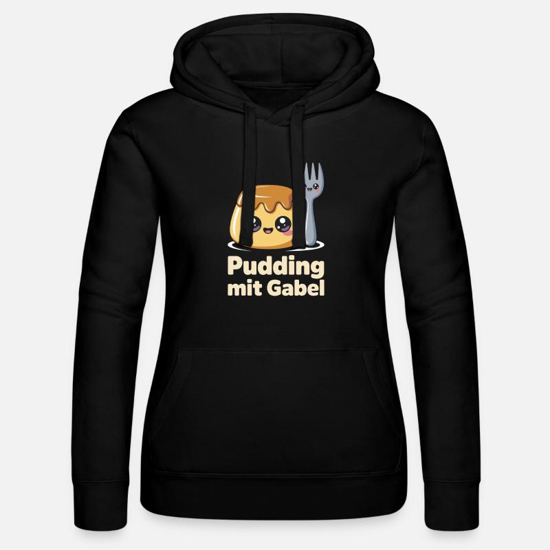 Pudding à la fourchette - Sweat à capuche Russell Femme - noir