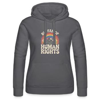 Großer Fan Von Menschenrechten - Frauen Kapuzen Sweater von Russell - Schwarz - Vorne - Marisol (170cm)