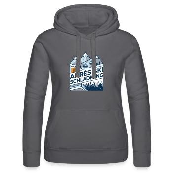 Schladming Après Ski Instructor Party - Frauen Kapuzen Sweater von Russell - Schwarz - Vorne - Marisol (170cm)