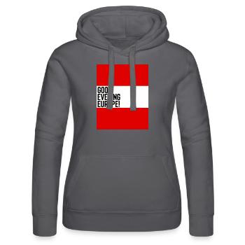 Österreich Eurovision Song Contest - Frauen Kapuzen Sweater von Russell - Schwarz - Vorne - Marisol (170cm)