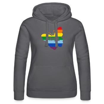 Papillon drapeau arc-en-ciel - Sweat à capuche Russell Femme - noir - Devant - Marisol (170cm)