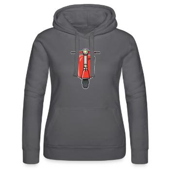 Scooter Motorroller Roller rot - Frauen Kapuzen Sweater von Russell - Schwarz - Vorne - Marisol (170cm)
