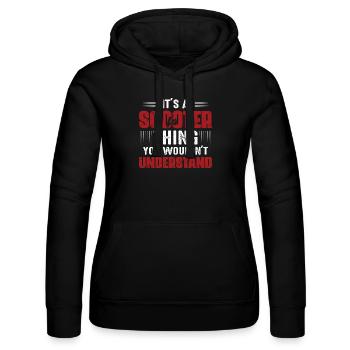 It's A Scooter Thing You Wouldn't Understand Motor - Women’s Hooded Sweater by Russell - black - Front - Marisol (170cm)
