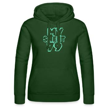 Geburtstag 79 - Frauen Kapuzen Sweater von Russell - Flaschengrün - Vorne - Liana (172cm)