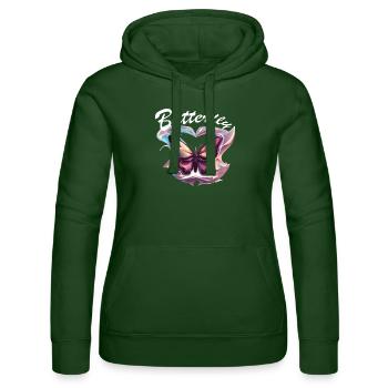 Chrom Schmetterling - Frauen Kapuzen Sweater von Russell - Flaschengrün - Vorne - Liana (172cm)