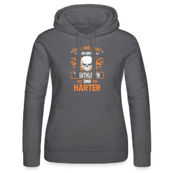 triathleten - Frauen Kapuzen Sweater von Russell - Schwarz - Vorne - Marisol (170cm)