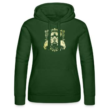 Boxer pour chien - Sweat à capuche Russell Femme - vert bouteille - Devant - Liana (172cm)