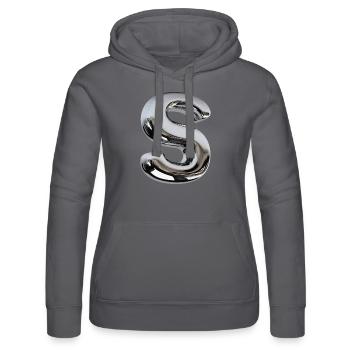 Chrome Letter S - Frauen Kapuzen Sweater von Russell - Schwarz - Vorne - Marisol (170cm)
